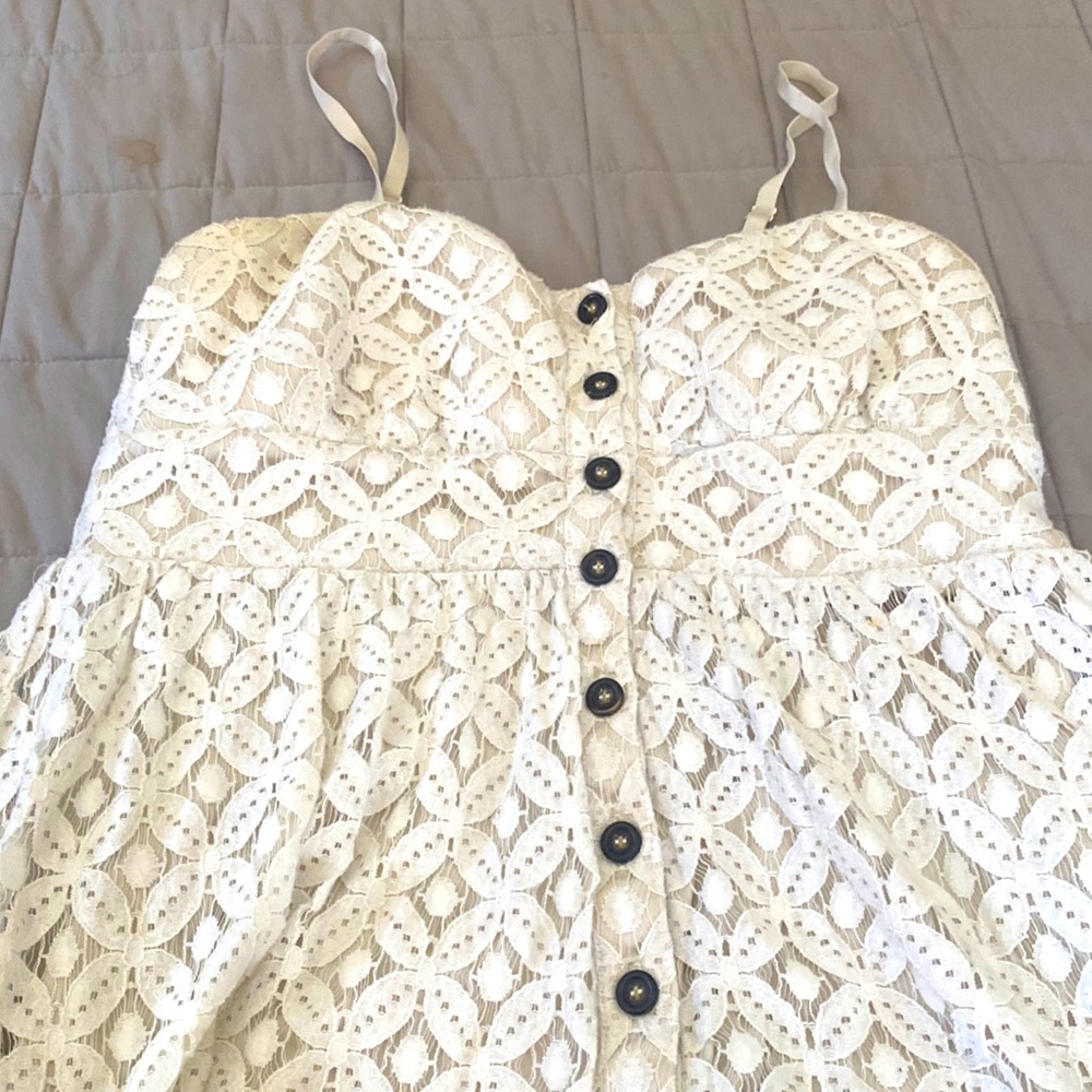 Cream baby doll dress